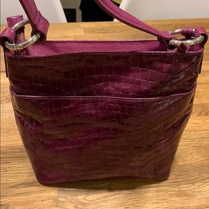 Brighton Purple Patent Leather Tote